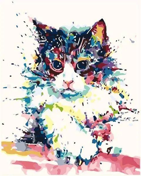 Color Festival Cat Paint By Numbers Kit