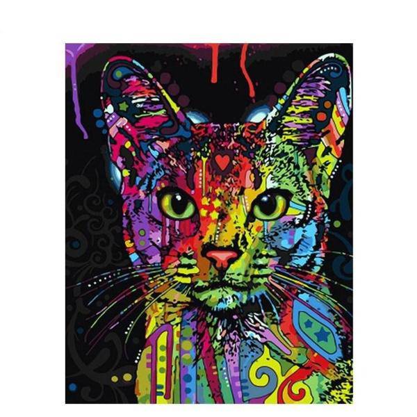 Colorful Cat Paint By Numbers Kit