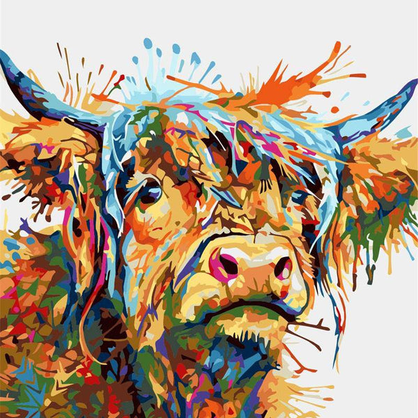 Colorful Cow | Paint By Numbers Kit | Paint with Number