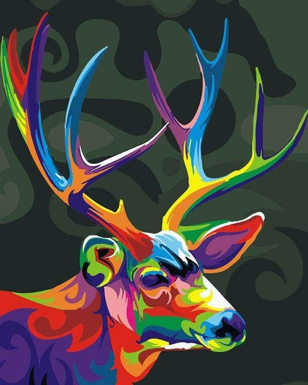 Colorful Deer Pop Art Paint By Numbers Kit