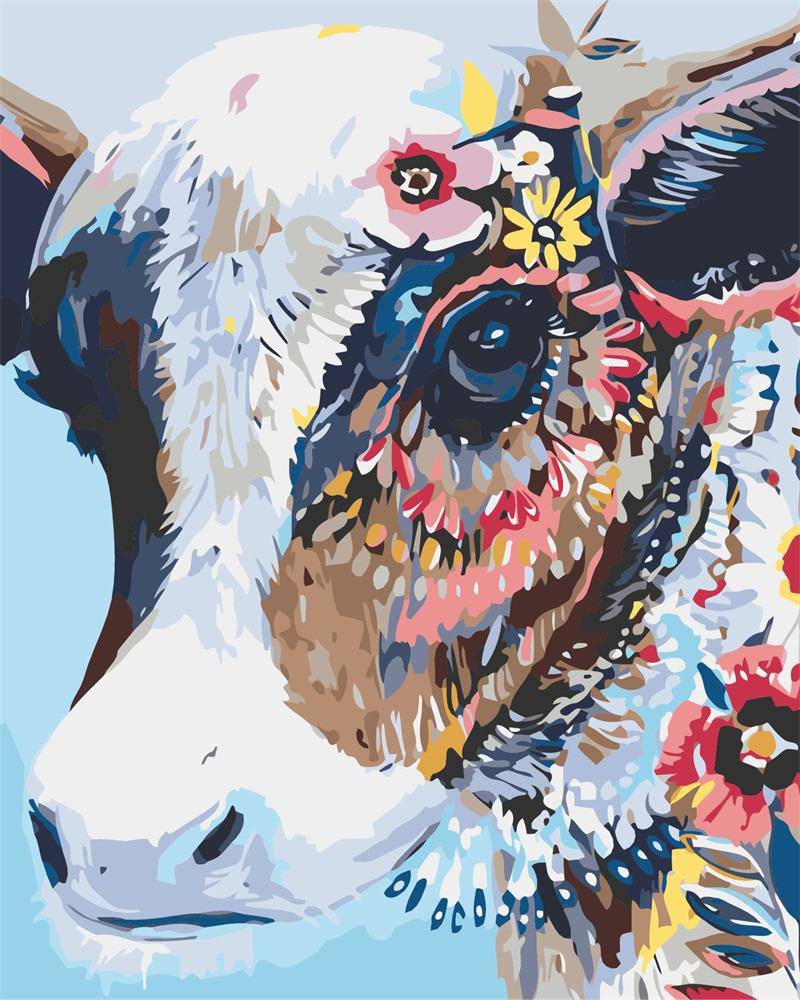 Cow Abstract Paint By Numbers Kit
