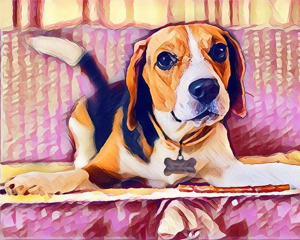 Cute Beagle Paint By Numbers Kit