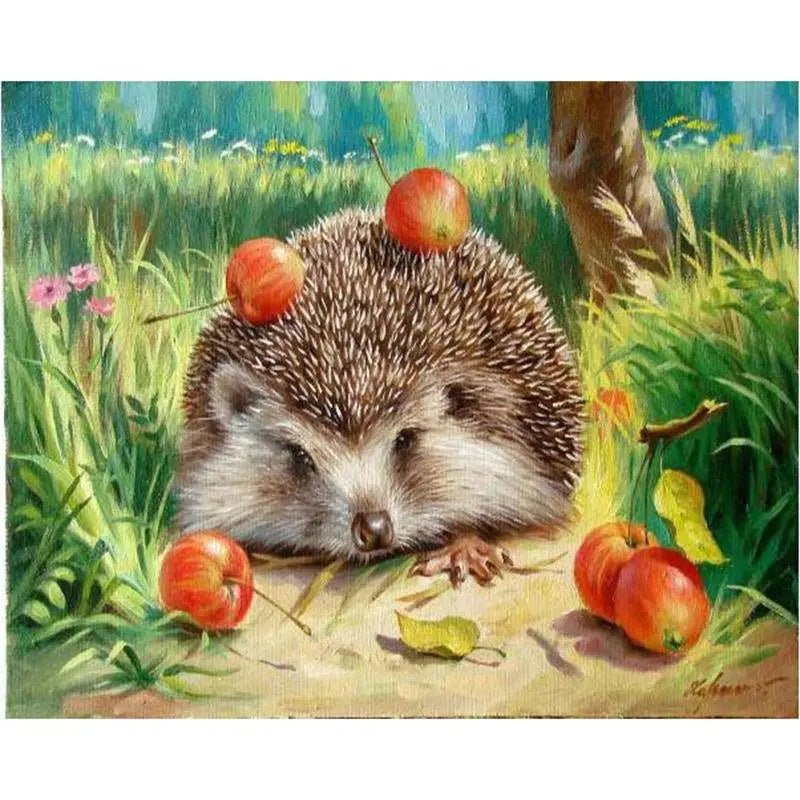 Cute Hedgehog Paint By Numbers Kit