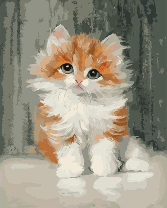 Cute Little Cat Paint By Numbers Kit
