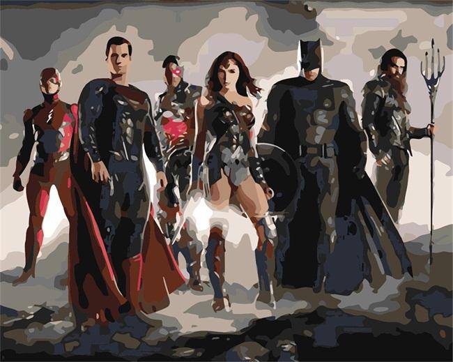 DC Comics Justice League Paint By Numbers Kit