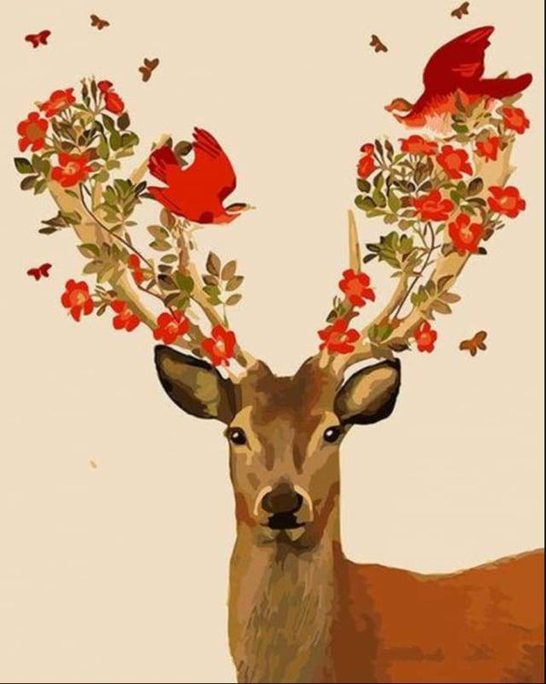 Deer and Birds Paint By Numbers Kit