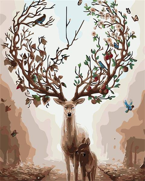 Deer Fantasy Art Paint By Numbers Kit