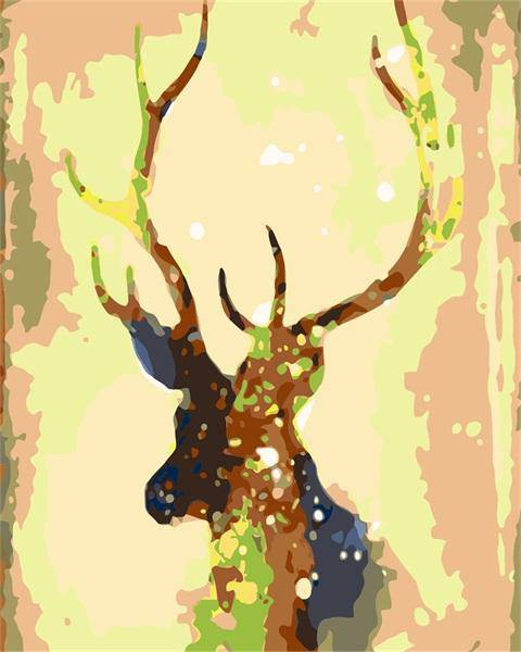 Deer Gold Paint By Numbers Kit