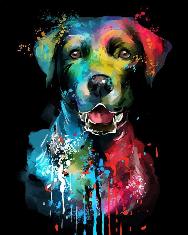 Dog Color Fashion Portrait Paint By Numbers Kit