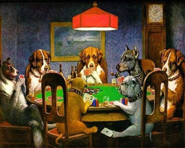 Dogs playing Poker Paint By Numbers Kit