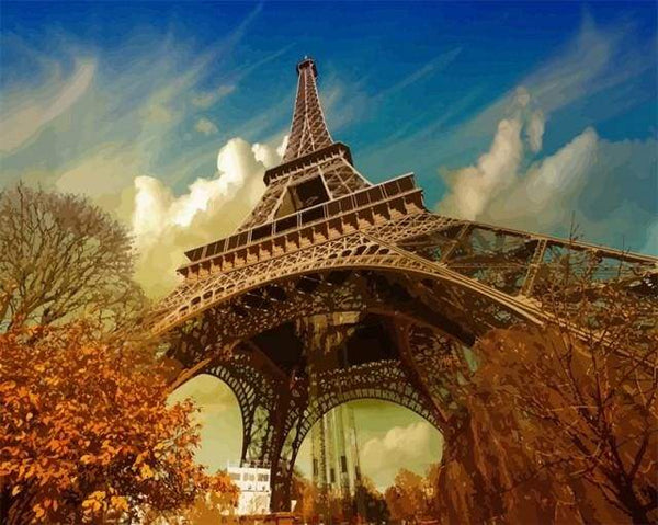 Eiffel Tower in Fall Paint By Numbers Kit