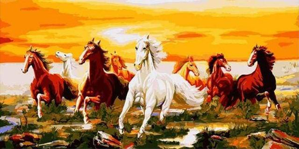 Eight Horses Paint By Numbers Kit