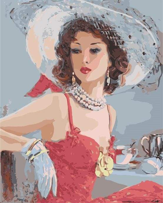 Elegant Lady Paint By Numbers Kit