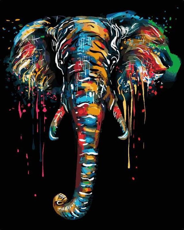 Elephant Painting Paint By Numbers Kit