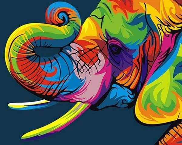 Elephant Pop Colors Paint By Numbers Kit