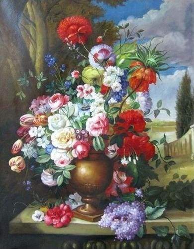 European Classic Flowers Paint By Numbers Kit