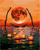 Evening Sea Beauty and Moon Paint By Numbers Kit