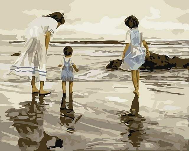 Family and Seaside Paint By Numbers Kit
