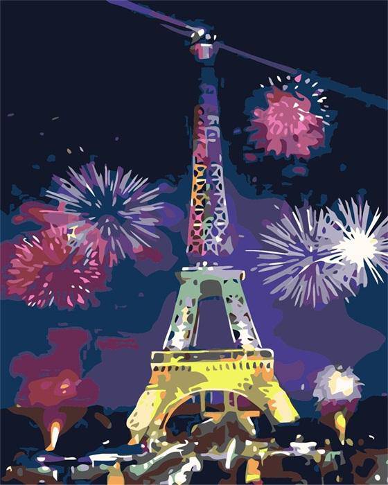 Festival Eiffel Tower Paint By Numbers Kit