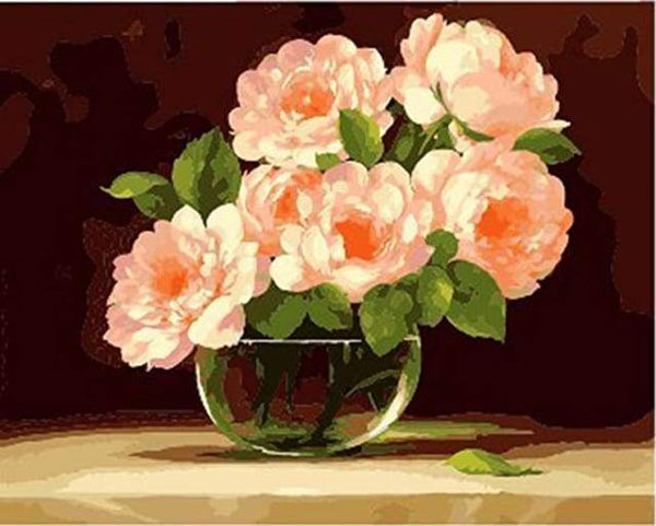 Five Flowers in a Vase Paint By Numbers Kit