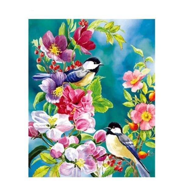 Flower Birds Paint By Numbers Kit
