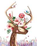 Flower Head Deer Paint By Numbers Kit