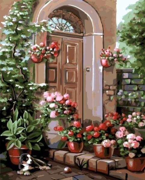 Flower on the Porch Paint By Numbers Kit
