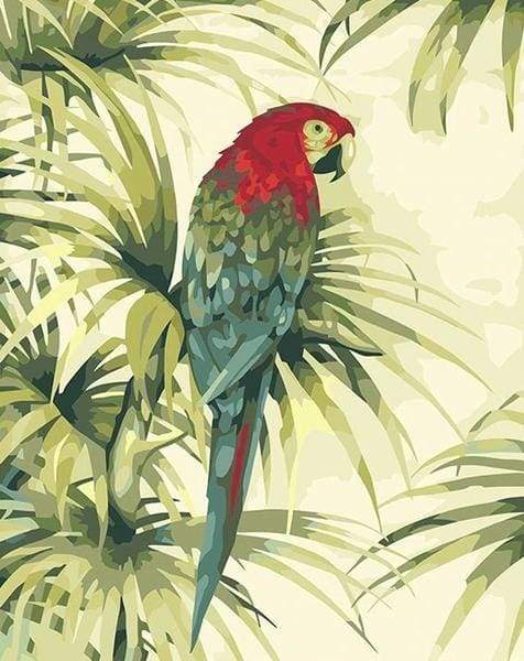 Flowers and Parrot Paint By Numbers Kit