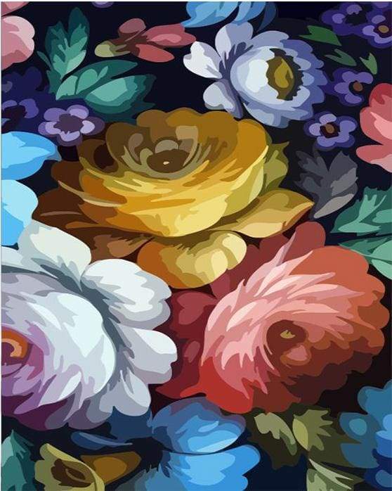 Flowers Paint By Numbers Kit