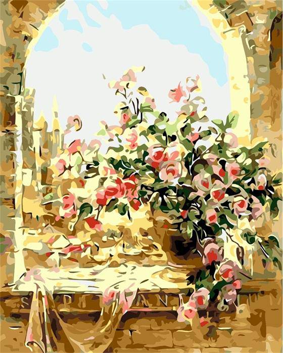 Flowers Window Paint By Numbers Kit