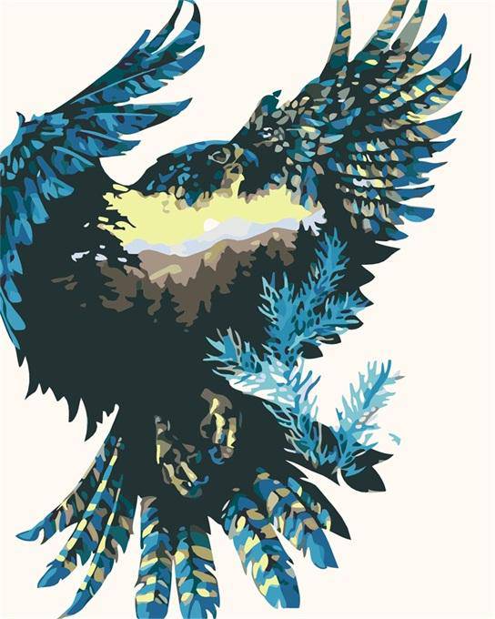 Forest Imagination In Eagle Paint By Numbers Kit
