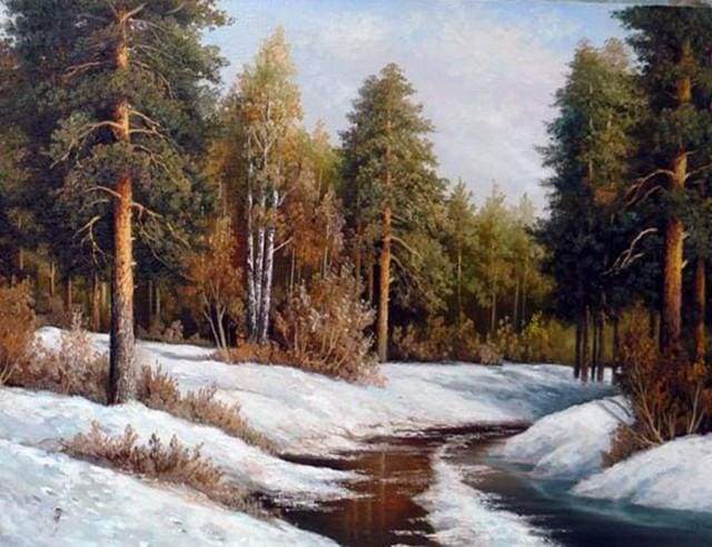 Frozen Forest Paint By Numbers Kit