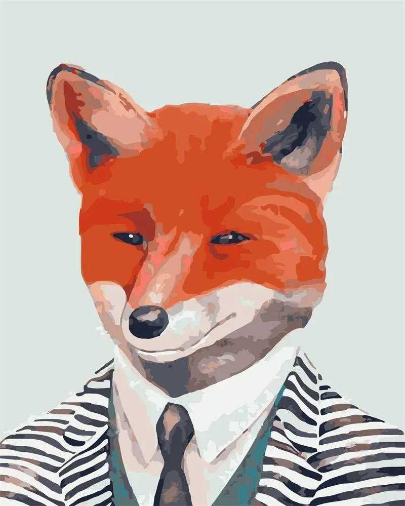 Gentleman Fox Paint By Numbers Kit