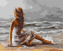 Girl and Beach Wave Paint By Numbers Kit