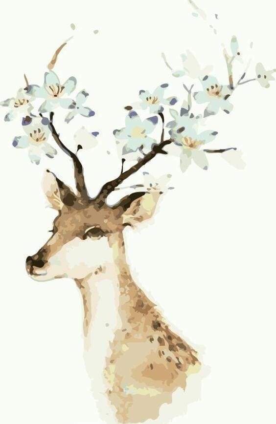 Gray Deer Paint By Numbers Kit