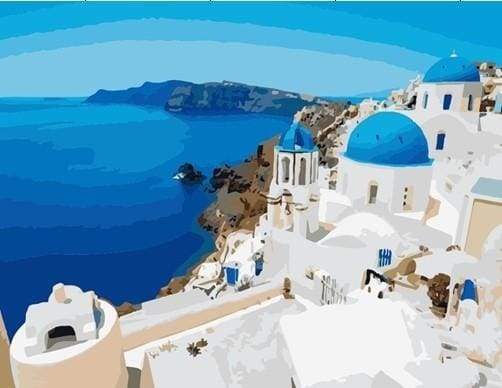 Greece Seaview Paint By Numbers Kit
