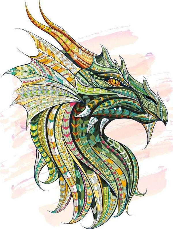 Green Dragon Paint By Numbers Kit