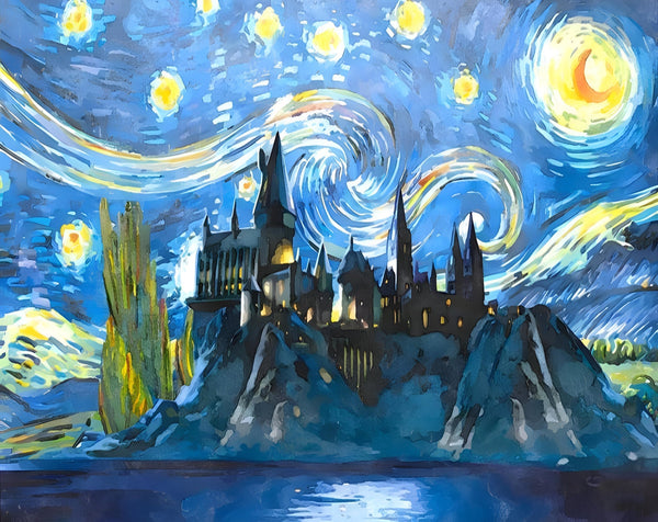 Harry Potter Hogwarts Van Gogh Paint By Numbers Kit