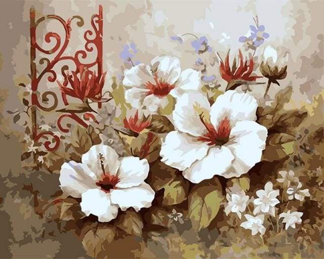 Hibiscus Flowers Paint By Numbers Kit