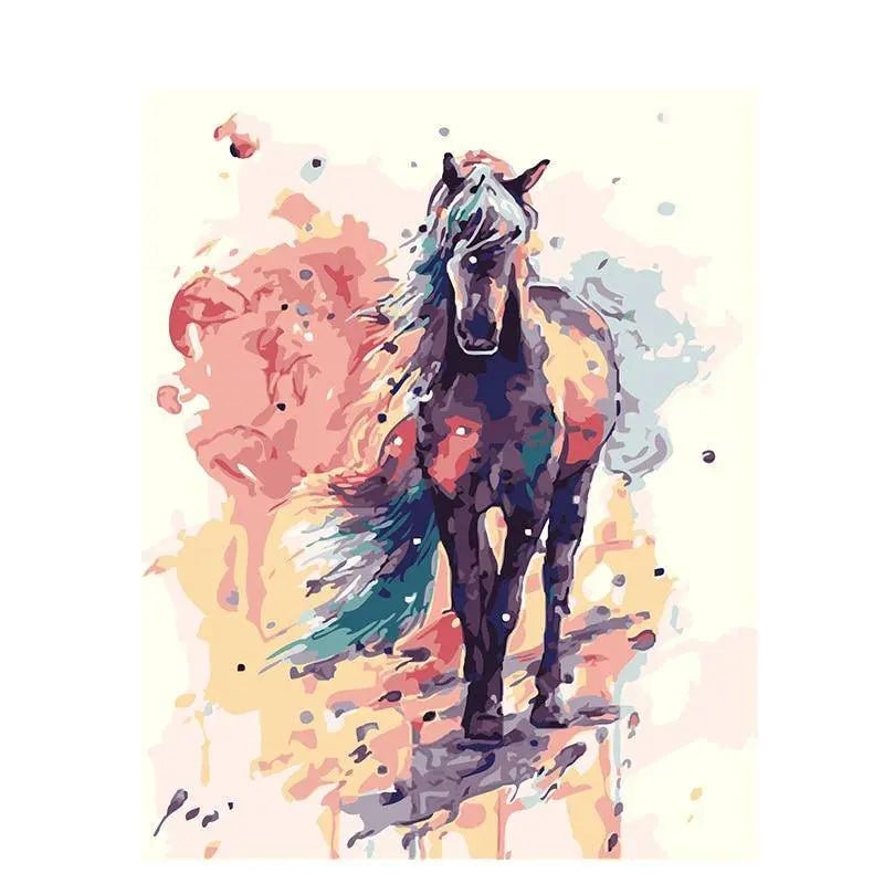 Horse Animals Color Paint By Numbers Kit