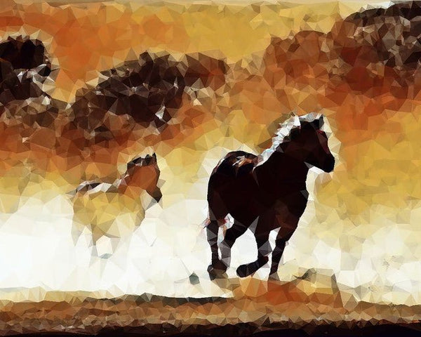 Horses in action Paint By Numbers Kit