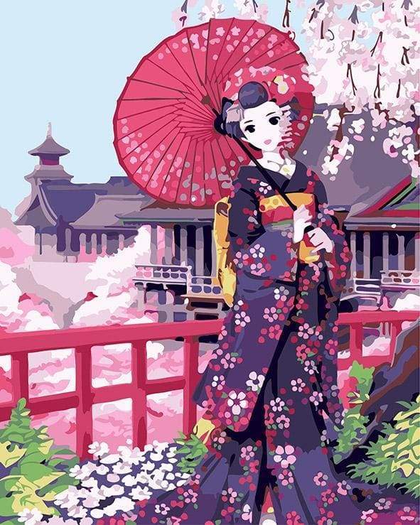 Japanese Kimono Paint By Numbers Kit