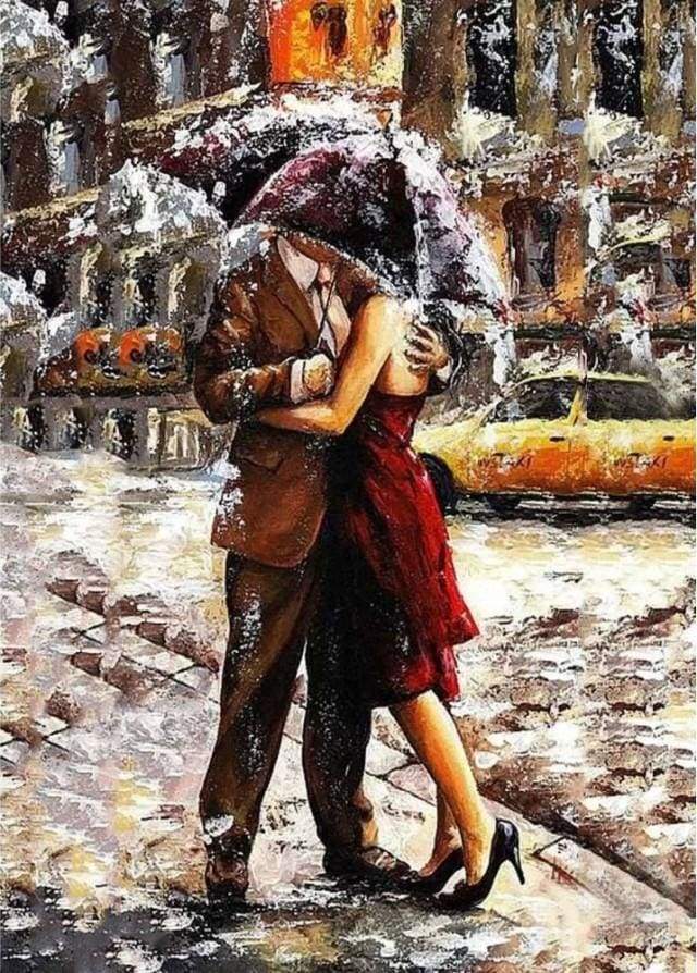 Kiss in the Rain Paint By Numbers Kit