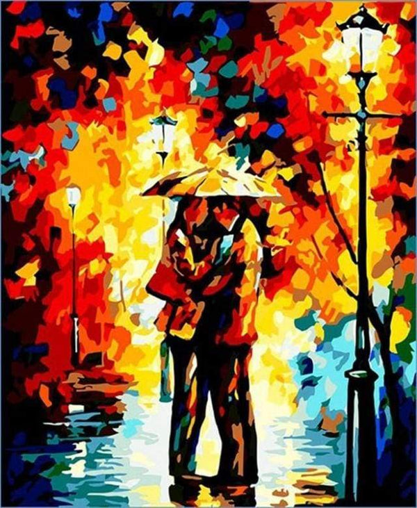 Kiss under the Rain Paint By Numbers Kit