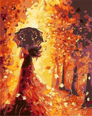 Lady and Flower Road Paint By Numbers Kit