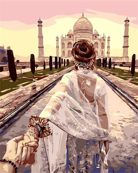 Lets Visit Taj Mahal Paint By Numbers Kit