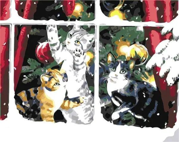 Lights and Cats Paint By Numbers Kit