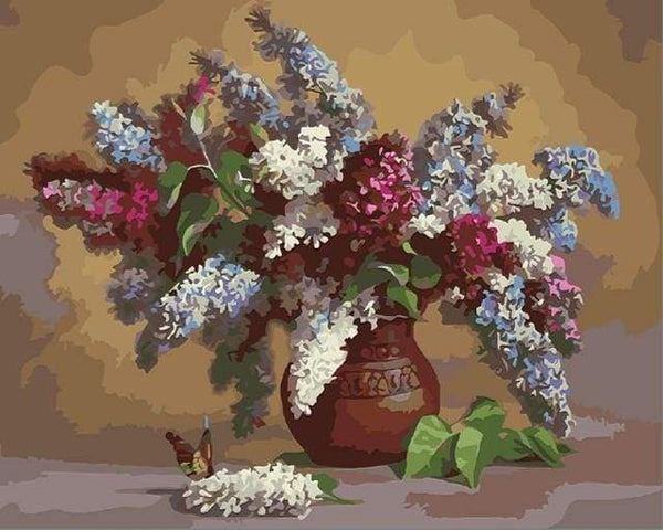 Lilacs in a Vase Paint By Numbers Kit