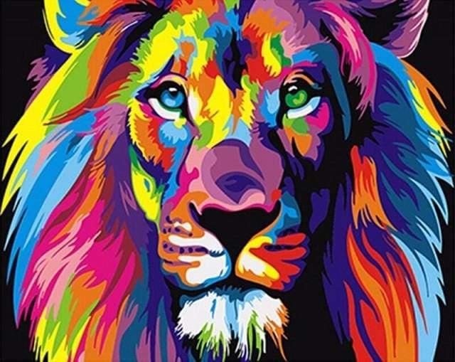 Lion Pop Art Paint By Numbers Kit