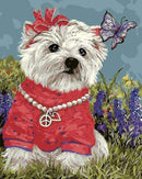 Little Dog and Butterfly Paint By Numbers Kit